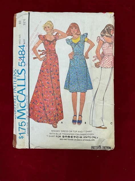 S Mccalls Sewing Pattern Misses Sweetheart Neckline Dress Or