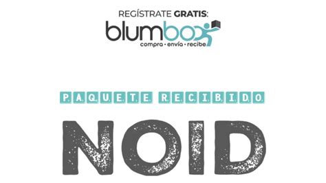 Paquete Recibido NOID Blumbox Courier Compra Envía Recibe