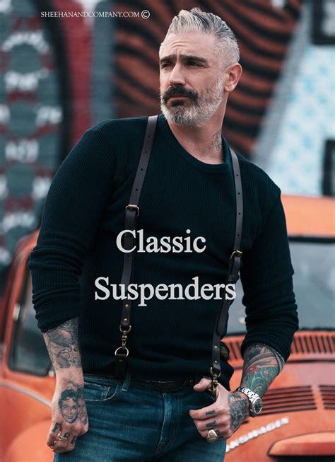 Leather Classic Suspenders By Sheehan Sheehan And Co