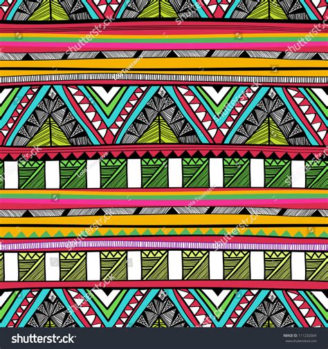 Seamless Vector Tribal Pattern 111232004 Shutterstock