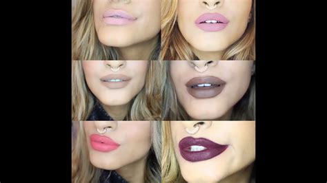 Kylie Jenner Lipkits | Lipstick Swatches & First Impressions | Review Kylie Cosmetics - YouTube