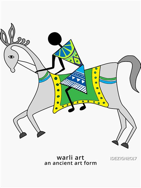 "Horse Rider - Warli Art - Traditional & Heritage Style Graphic Design ...