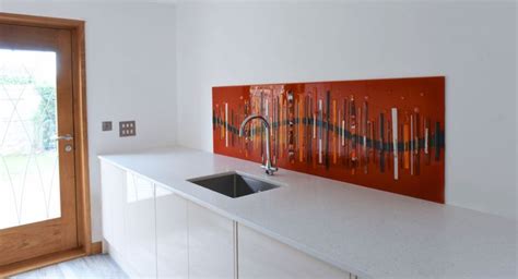 Bespoke Fused Glass Splashback In Bawtry Doncaster