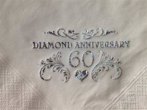 Th Diamond Anniversary Napkins Party Tableware Pack Of X Ply Soft