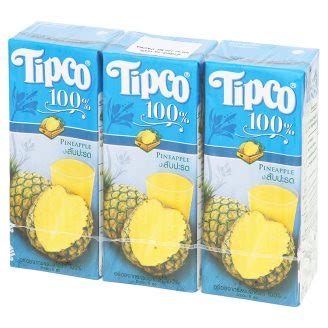 TIPCO Pineapple Juice 200ml 3 Boxes SamuiMart