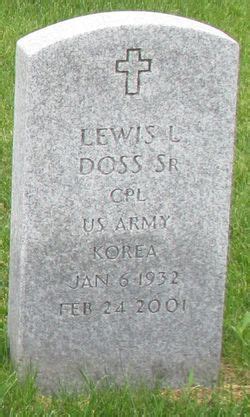 Lewis Lemar Doss Sr 1932 2001 Find A Grave Memorial