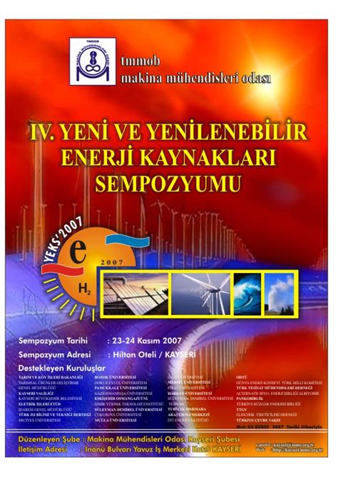 IV YENİ VE YENİLENEBİLİR ENERJİ KAYNAKLARI ENERJİ YÖNTEMİ SEMPOZYUMU