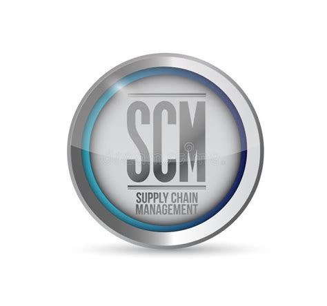 Scm Supply Chain Management Konzept Banner Und Infografik Flussdiagramm