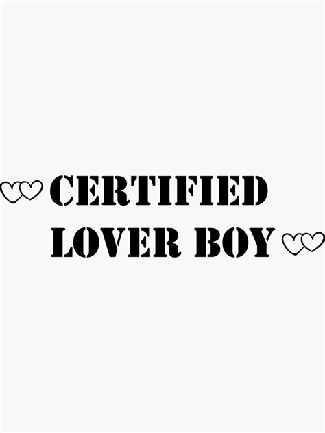 Certified Lover Boy Sticker By Navona Redbubble