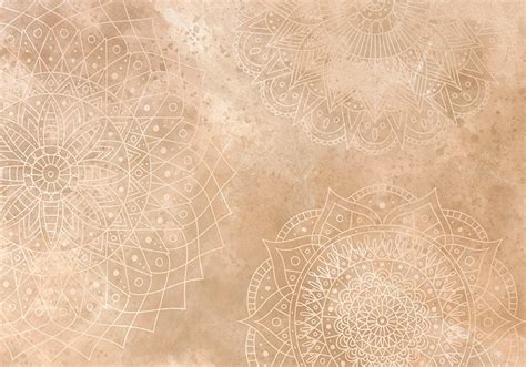 Tapisserie Murale Beige Mandalas Vintage TenStickers