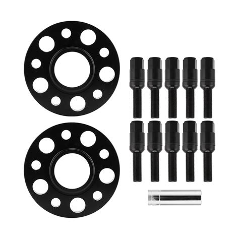 15mm Car Hub Centric Wheel Spacers Kit For A4 A6 A7 A8 Q5 RS5 Black