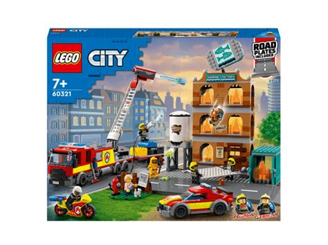 Lego 60321 City Fire Brigade Set Building With Fold Back Flames Truck
