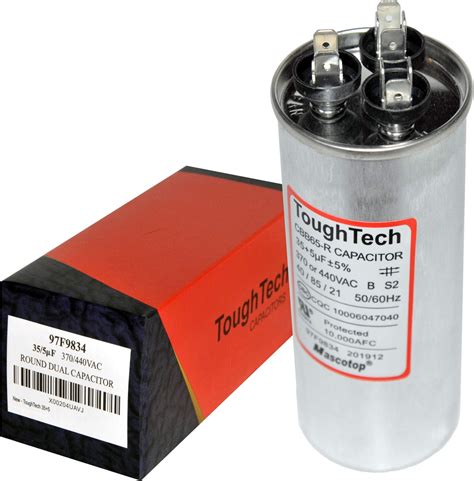 Amazon ToughTech 35 5 MFD Uf 97F9834 370 Or 440 Volt Dual Run