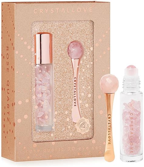 Crystallove Rose Quartz 3D Eye Set Limited Edition Bottle 1 Pc