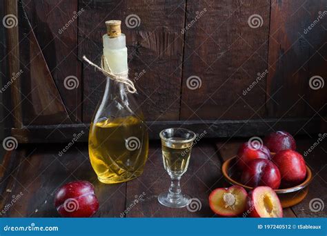 Traditional Balkan Plum Brandy Slivovica Stock Photo Image Of