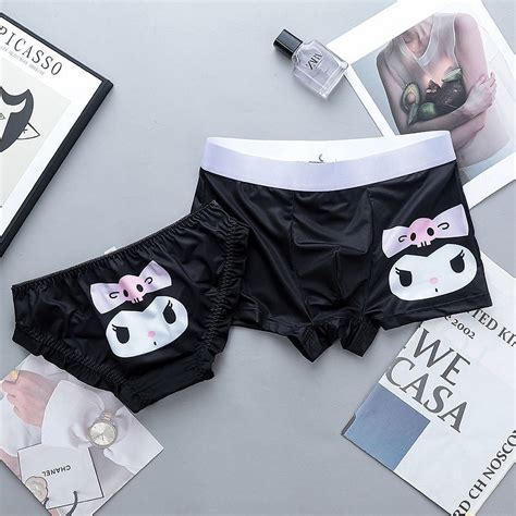 Hello Kitty Kuromi Pochacco Melody Cinnamon New Couple Panties Pair Suit Men Women Sexy Cute