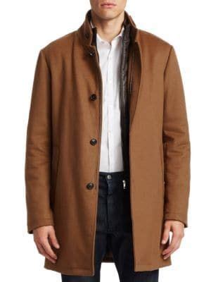 Saks Fifth Avenue Collection Cashmere Wool Topcoat In Vicuna