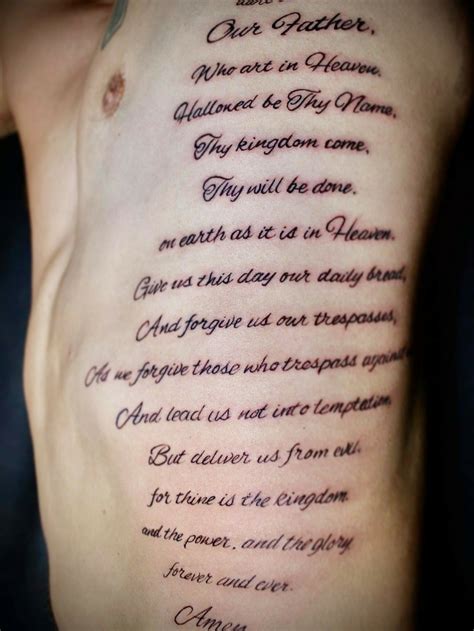 The Lords Prayer Tattoo