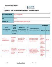 Appendix A Whs Hazard Identification And Risk Assessment Template