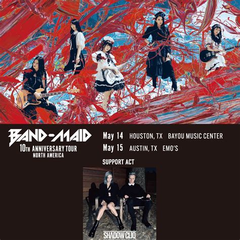 BAND MAID Bandmaid On Twitter BAND MAID 10TH ANNIVERSARY TOUR In