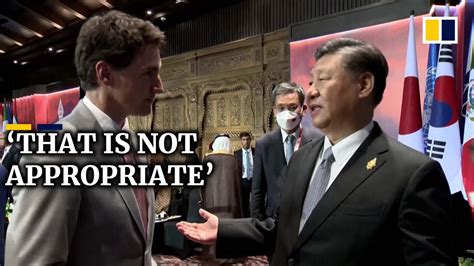 Thats Not Appropriate Watch The Moment Xi Jinping Rebuked Justin