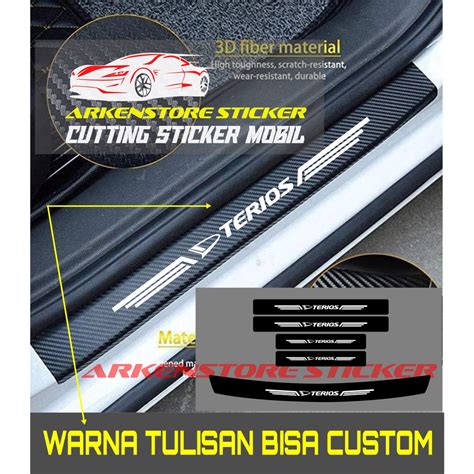 Jual Sticker Sill Plate 5pcs Carbon 3d Mobil Terios Sticker Karbon 3d