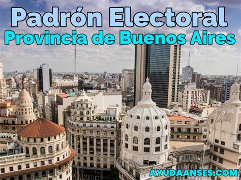 Padr N Electoral De La Provincia De Buenos Aires