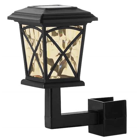 Hampton Bay Solar Lumens Black Outdoor Integrated Led Lanai Deck