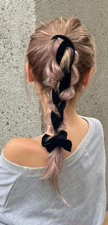 On Trend Bow Hairstyles For A Chic And Playful Look Braided Bow Tail