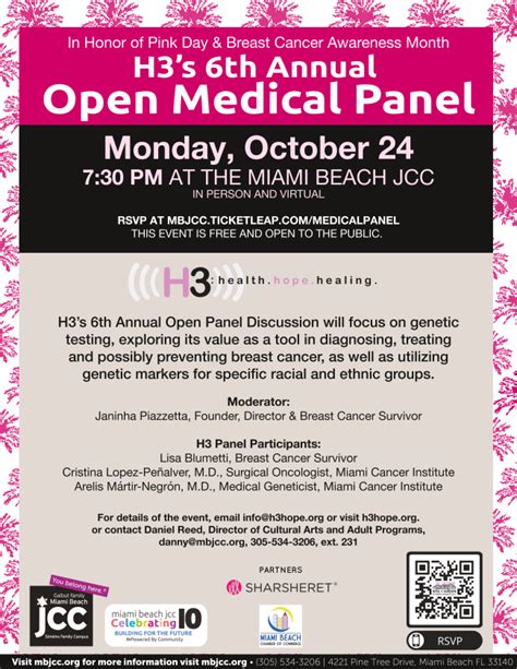 H3 Breast Cancer Month Medical Panel • Miami Beach Jcc