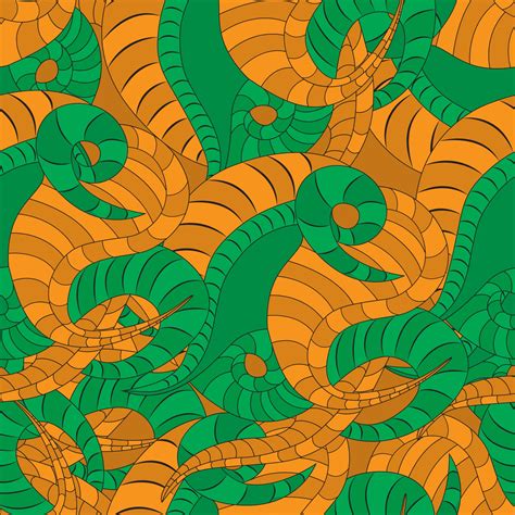 orange and green color snake cartoon seamless pattern Snake reptile ...