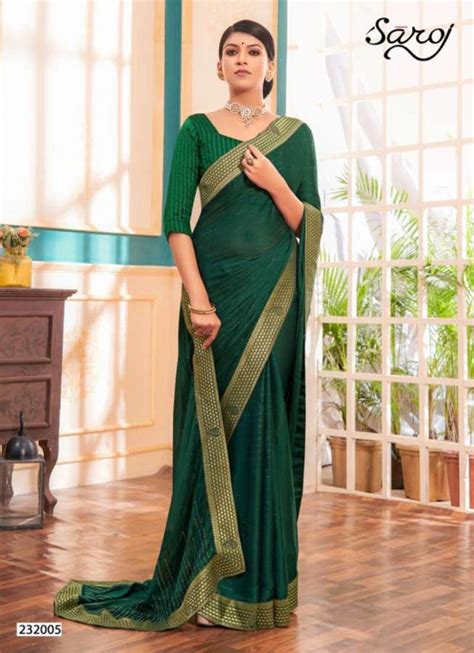 Saroj Prisha Designer Festive Wear Georgette Fancy Border Saree