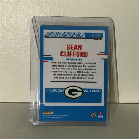 2023 Donruss Optic Pink Rated Rookie Sean Clifford Rookie Green Bay