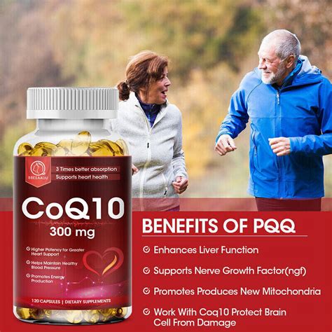 Beau Coq10 Coenzyme Q10 300mg Vegetarian Capsule Promotes Cardiovascular Health Heart Health