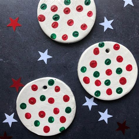 DIY Air Dry Clay Christmas Decorations Jolly Festive