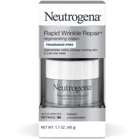 Neutrogena Rapid Wrinkle Repair Cream Fragrance Free 17 Oz Pack Of 4