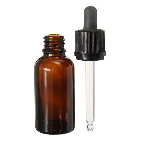 1 Piece 30ml Reagent Eye Dropper Drop Amber Brown Empty Glass Bottle