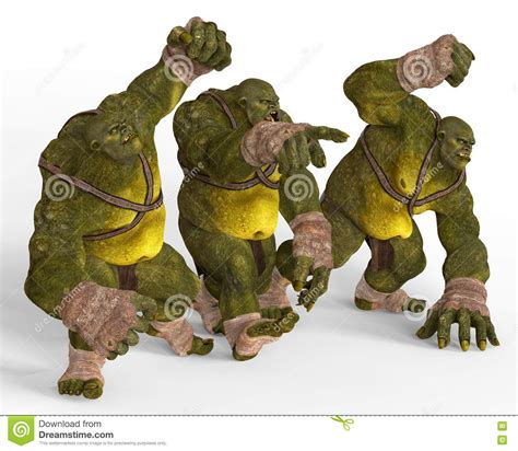 Ogres 3d Illustration Stock Illustration Illustration Of Monster