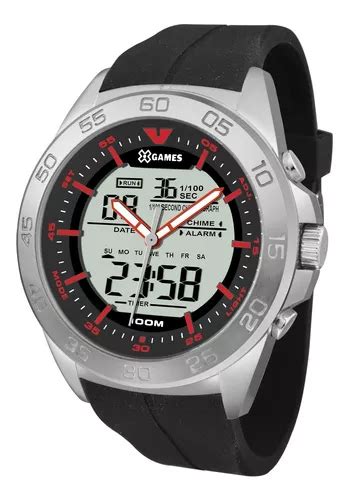 Reloj X Games Anadigi Para Hombre Color Plateado Y Negro MercadoLibre