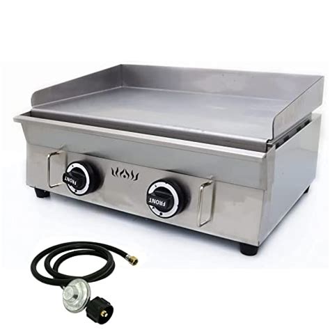TECHTONGDA LPG Gas Grill Stainless Steel Countertop Flat Griddle Hot Plate BBQ Teppanyaki Grill
