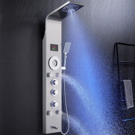 Rovogo Shower Panel Tower System Unibody Design Rainfall Mist Shower