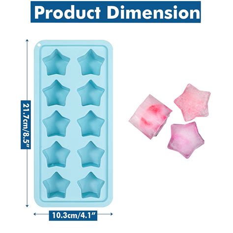 Ruchs Webake Silicone Ice Cube Trays Star Shaped Ice Cube Molds For And