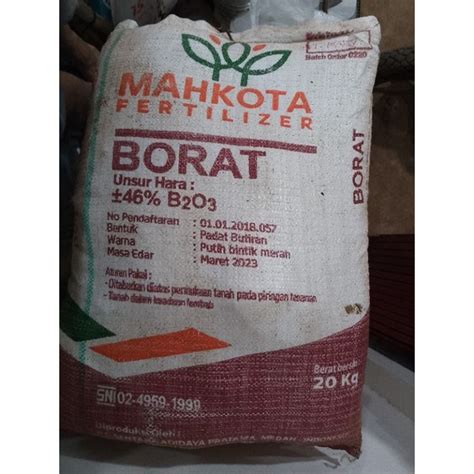 Jual Pupuk Borat Mahkota 20kgoriginal 100 Shopee Indonesia