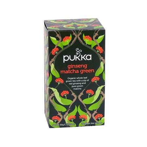 Tea Ginseng Matcha Green Pukka Garden Goodness