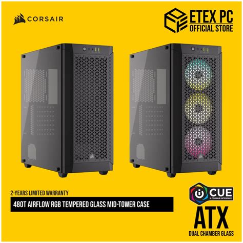 Corsair T Airflow T Rgb Airflow Tempered Glass Mid Tower Case