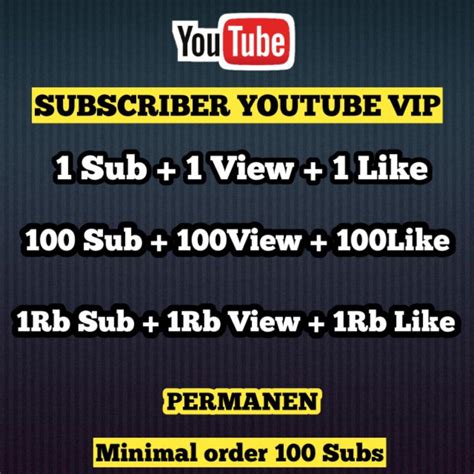 Jual Subscriber Youtube Promo Untuk Monetisasi Bonus View Dan Like