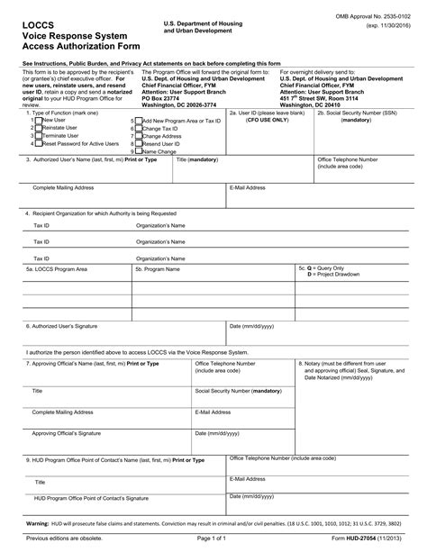 Hud 27054 Form Fill Out Printable PDF Forms Online