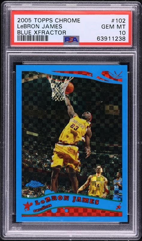 Topps Chrome Blue Xfractor Lebron James Bgs Gem Mint