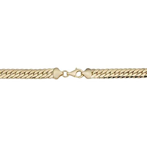 Kooljewelry K Yellow Gold Graduated Cuban Link Necklace