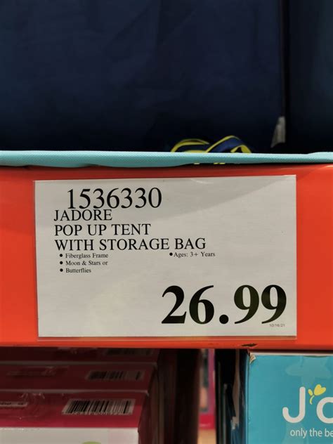Costco 1536330 Jadore Pop Up Tent Tag Costcochaser